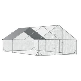 10â€™ x 20â€™ x 6.5â€™ Chicken Coop Cage, Outdoor Hen House w/Cover & Lockable Door